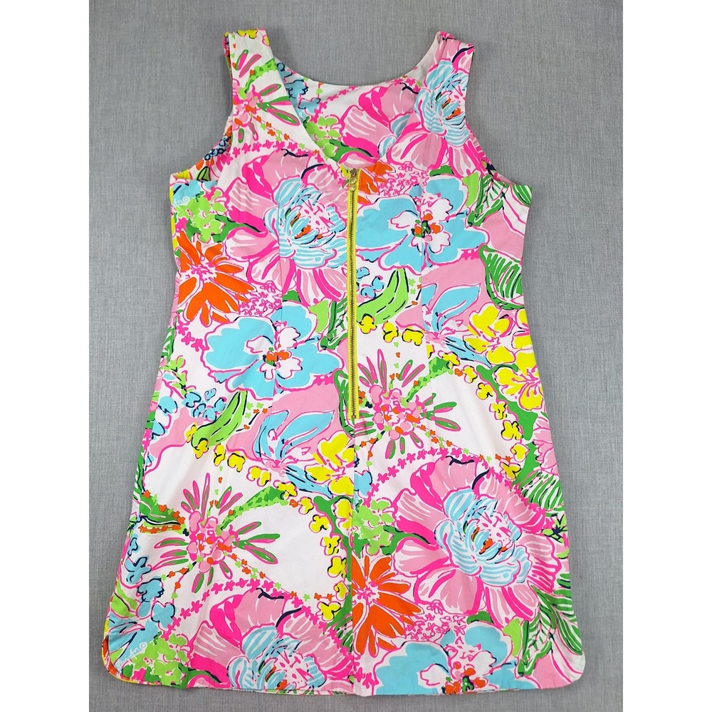 Lilly Pulitzer Target 20th Anniversary Floral Shift Dress Pink Blue Size 16 - Picture 2 of 7